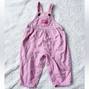 vintage oshkosh b’gosh striped overalls